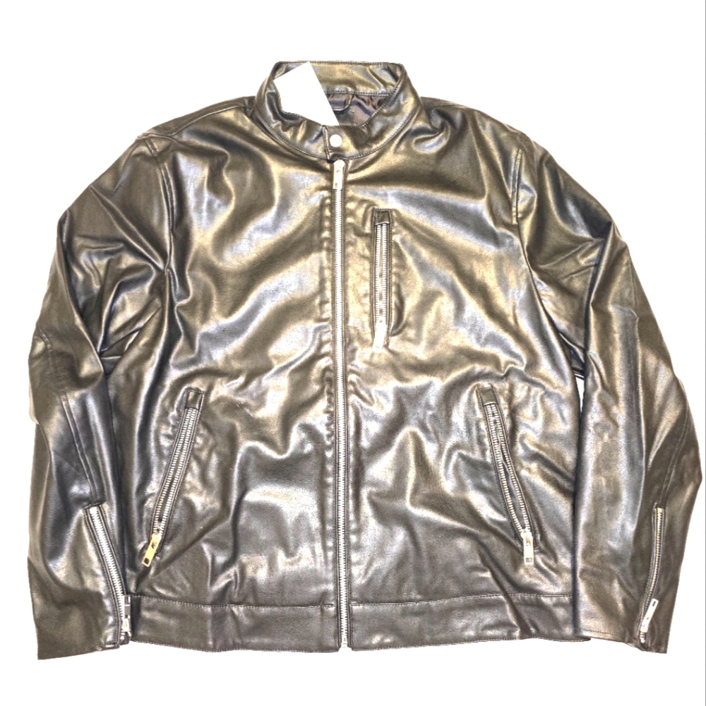 New - H&M Black Leather Looking Jacket